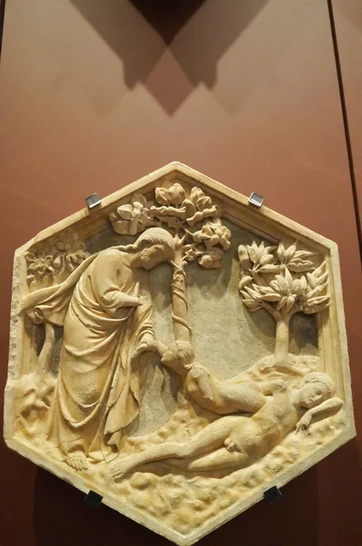 Csempe Giotto Harangtornyából Opera Del Duomo Múzeumban Firenze Olaszország — Stock Fotó