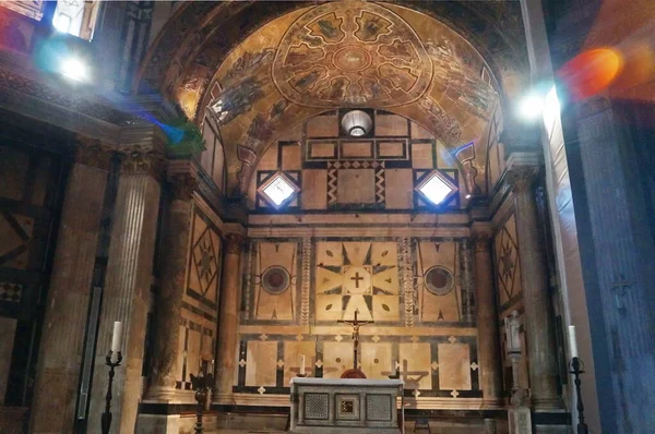 Interior Del Baptisterio Florencia Italia — Foto de Stock