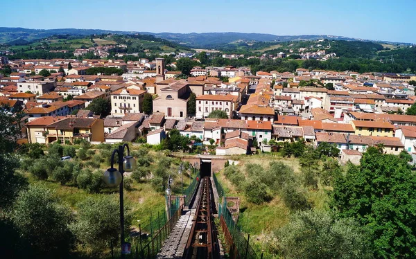 Veduta Certaldo Basso Dalla Funicolare Toscana Italia — Foto Stock