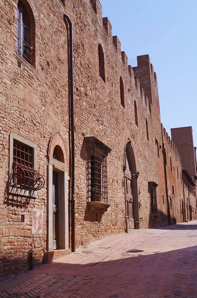 Stiozzi Ridolfi Palace Boccaccio Stret Certaldo Toskánsko Itálie — Stock fotografie