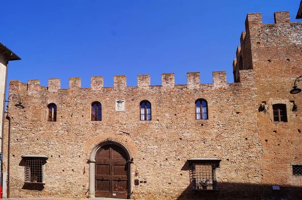 Palazzo Stiozzi Ridolfi Boccaccio Stret Certaldo Toscana Italia — Foto Stock
