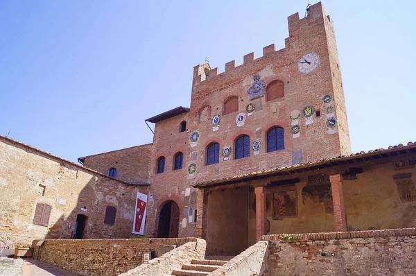 Palais Pretorio Vicariat Dans Ancien Village Médiéval Certaldo Toscane Italie — Photo