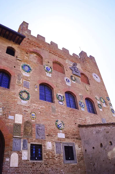 Gevel Van Palazzo Pretorio Van Het Vicariaat Het Oude Middeleeuwse — Stockfoto