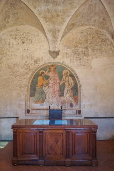 토리오 궁전에 이탈리아 토스카나 고대중 마을에 비카리아 건물의 — 스톡 사진