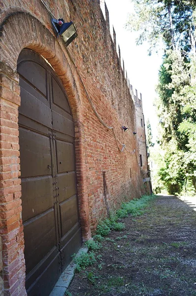 Umgebende Mauern Des Mittelalterlichen Dorfes Certaldo Toskana Italien — Stockfoto