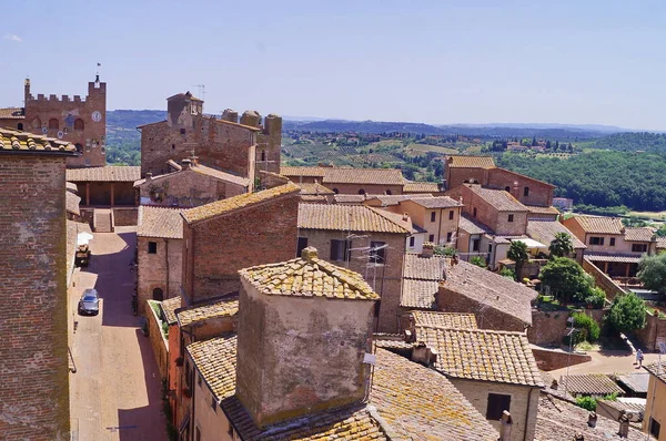 Panorama Tower House Giovanni Boccaccio Ancient Medieval Village Certaldo Tuscany — Stock Photo, Image