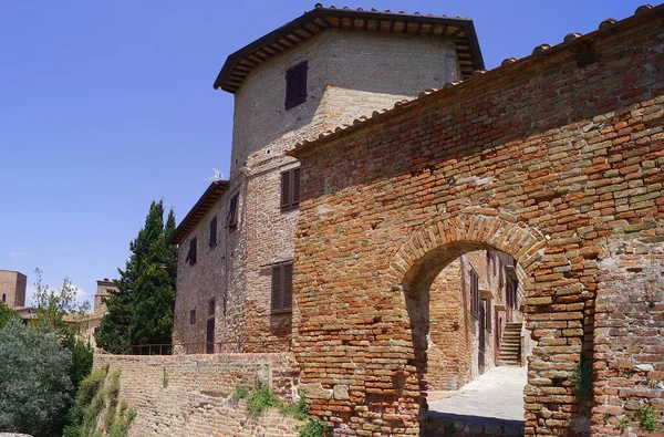 Rivellino Grind Den Antika Medeltida Byn Certaldo Toscana Italien — Stockfoto