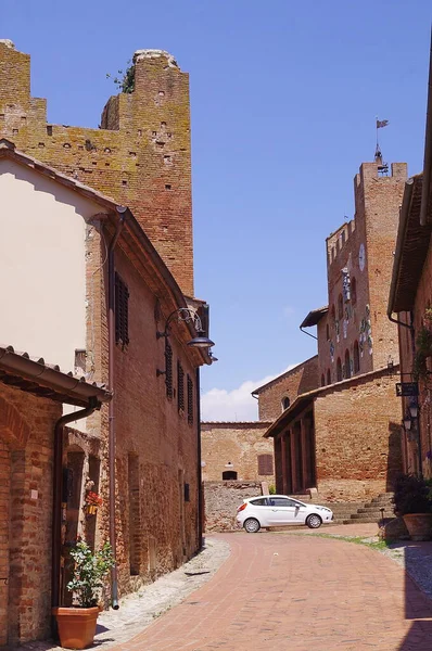 Paleis Pretorio Vicariaat Het Oude Middeleeuwse Dorp Certaldo Toscane Italië — Stockfoto