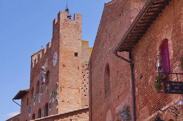 Paleis Pretorio Vicariaat Het Oude Middeleeuwse Dorp Certaldo Toscane Italië — Stockfoto