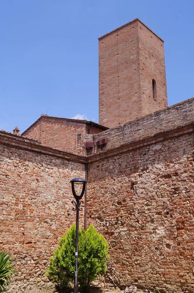 Torre Giovanni Boccaccio Antiga Vila Medieval Certaldo Toscana Itália — Fotografia de Stock