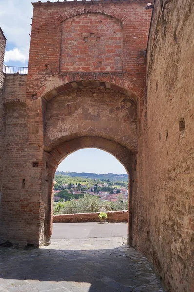 Puerta Del Sol Antiguo Pueblo Medieval Certaldo Toscana Italia — Foto de Stock