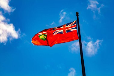Flag of Ontario in the Wind clipart