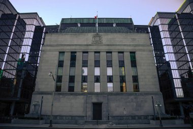 Kanada Merkez Bankası 'nın Ottawa, Kanada' daki 234 Wellington Caddesi 'ndeki ofisi..