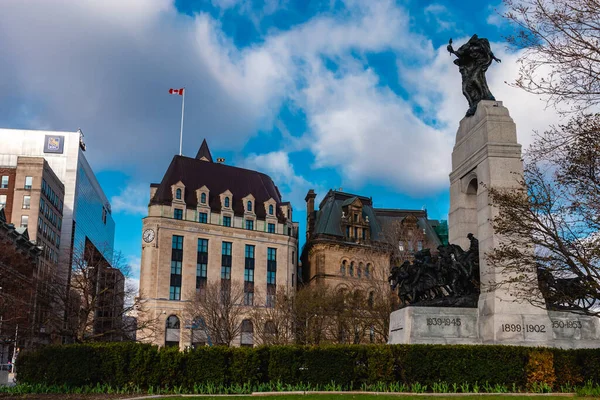 Monumento Nacional Guerra Plaza Confederación Del Centro Ottawa Ontario Canadá —  Fotos de Stock