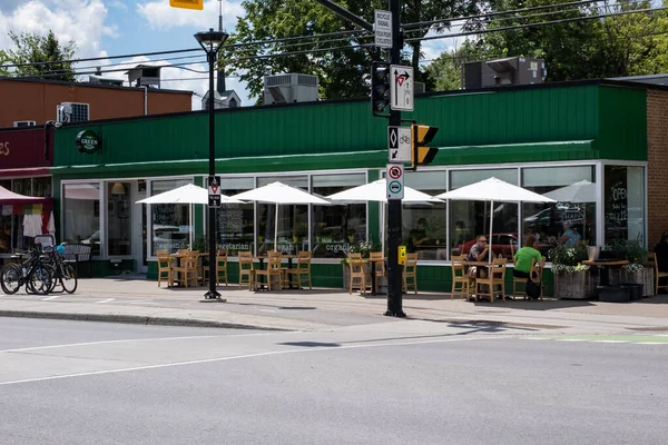 Restaurante Vegetariano Green Door Main Street Ottawa Ontario Canadá —  Fotos de Stock