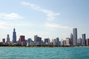 Şikago 'nun gündüz gökyüzü manzarası 