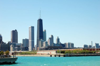 Şikago 'nun gündüz gökyüzü manzarası 