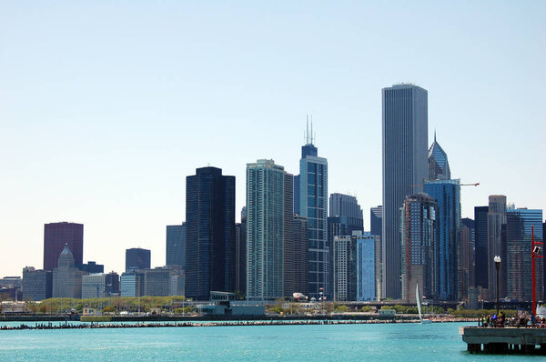 Scenic view of Chicago skyline at daytime
