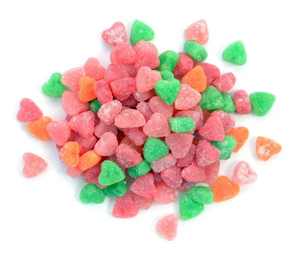 Gummy Valentine Candy Fundo Branco — Fotografia de Stock