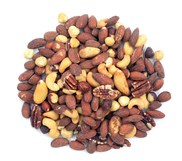 Lot Mix Roasted Nuts — Stock Photo, Image