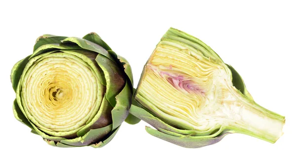 Two Artichoke Isolate White Background — 스톡 사진