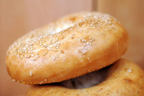 Sesam bagels — Stockfoto