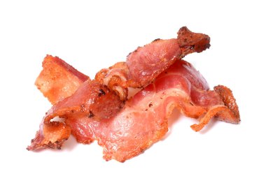 Kızarmış domuz pastırması şeritler