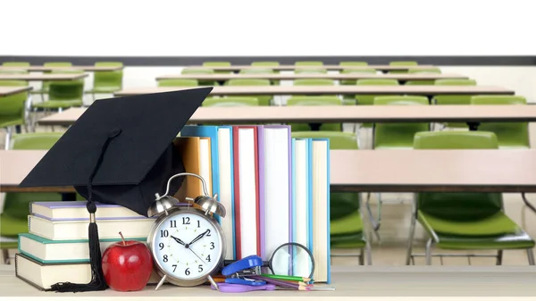 Sala de aula e livro — Fotografia de Stock