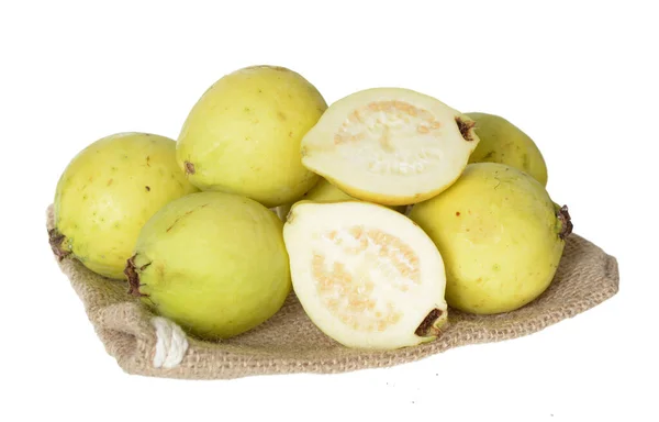 Guava on burlap — Stock Photo, Image