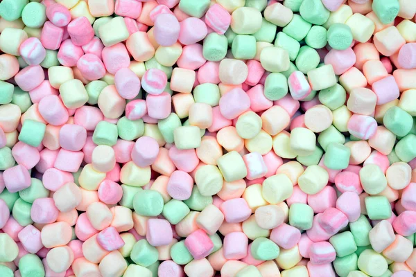 Kleurrijke mini marshmallows — Stockfoto