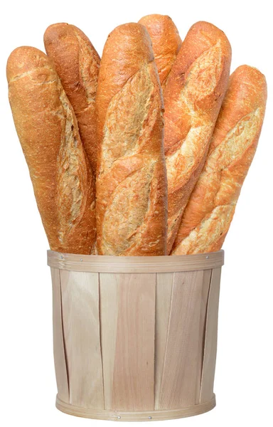 Egy rakás bagett kenyér. — Stock Fotó