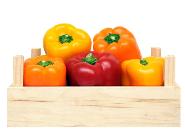 Drie kleurrijke paprika 's — Stockfoto