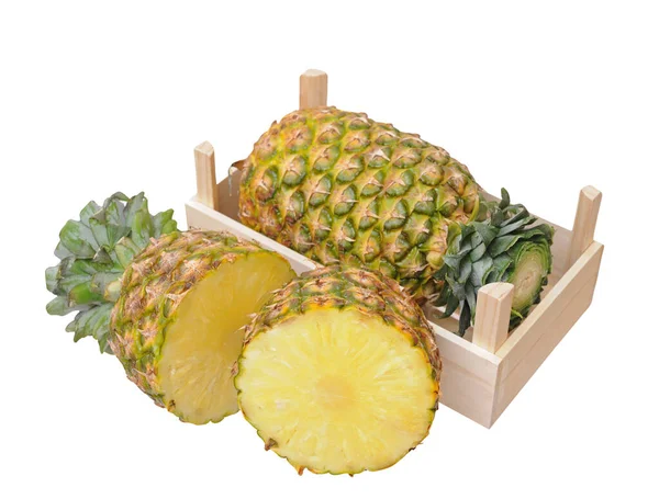 Ananász ládában — Stock Fotó