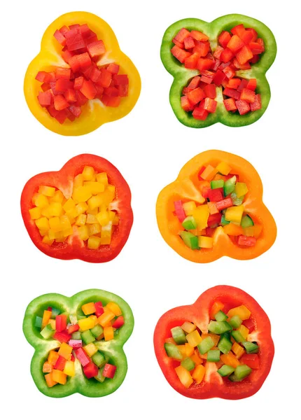 Yellow and red bell pepper — Stock Photo, Image