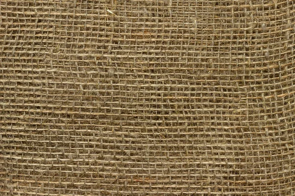 Structuur Van Draden Van Een Natuurlijk Jute Stof Van Dichtbij — Stockfoto