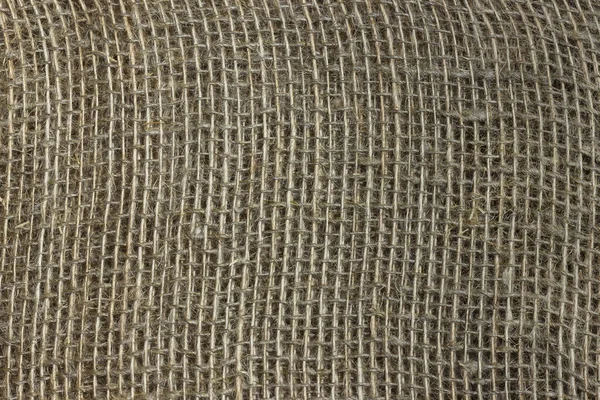 Doğal Bir Çuval Bezi Kumaşının Yapısını Kapat — Stok fotoğraf