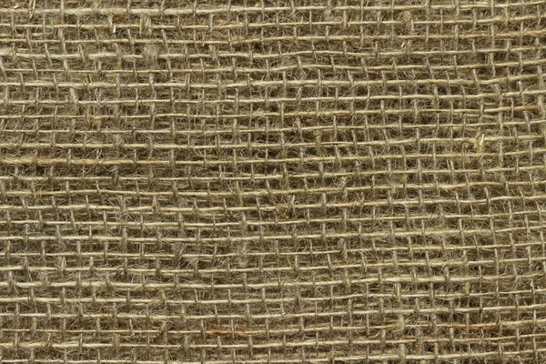 Doğal Bir Çuval Bezi Kumaşının Yapısını Kapat — Stok fotoğraf