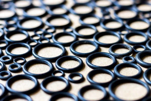 Rubber Sealing Rings Spare Parts Various Machine Parts Mechanisms Pneumatics — Stock Photo, Image