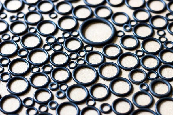 Rubber Sealing Rings Spare Parts Various Machine Parts Mechanisms Pneumatics — Stock Photo, Image