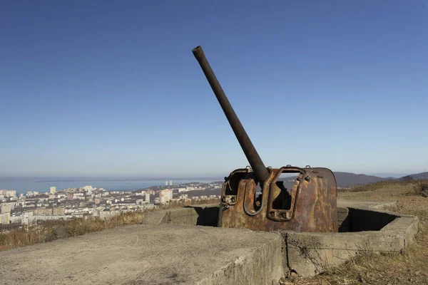 Fortificaciones Abandonadas Del Fuerte Muravyov Amursky Colina Kholodilnik Forma Parte — Foto de Stock