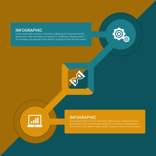 Bannière Moderne Options Infographie — Image vectorielle