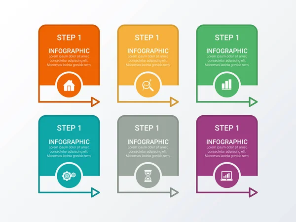 Modèle Infographie Moderne Simple — Image vectorielle