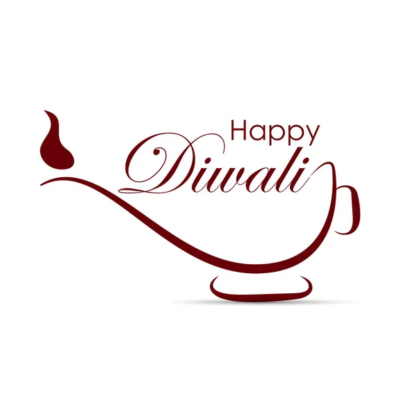 Diwali Festival Holiday Design Mit Papierschnitt Stil Indisch Grußkarte Zum — Stockvektor