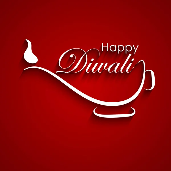 Diwali Festival Diseño Vacaciones Con Estilo Corte Papel India Tarjeta — Vector de stock