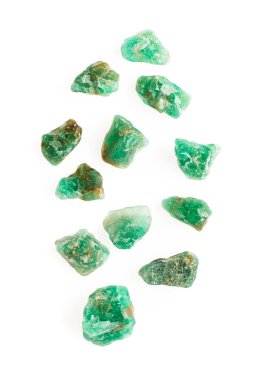 Yeşil florit kristal mineral örneği