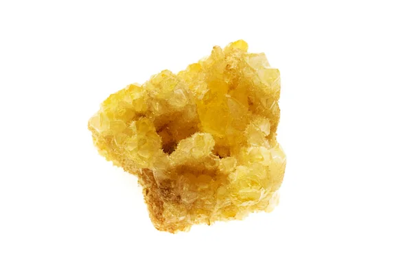 Amostra Mineral Cristal Gemstone Amarelo — Fotografia de Stock