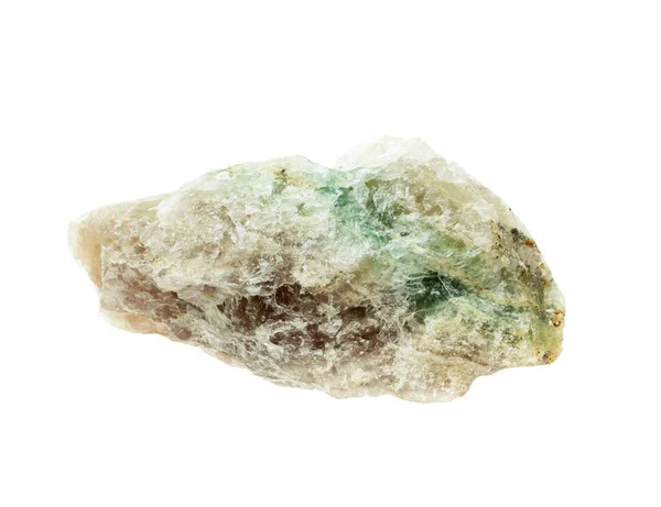 Roca Natural Piedra Mineral Verde Sobre Fondo — Foto de Stock