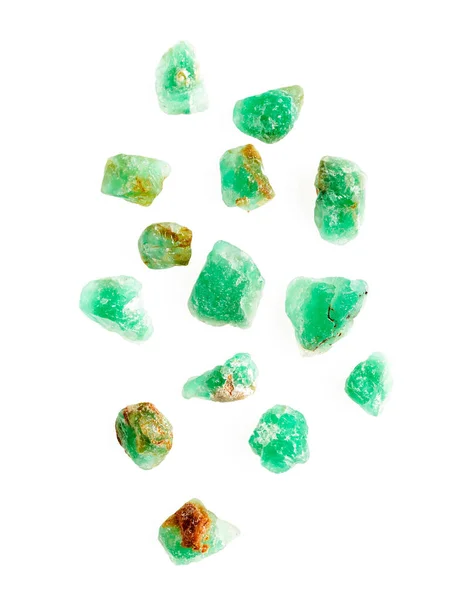 Grüne Fluorit Kubische Kristallmineralprobe — Stockfoto