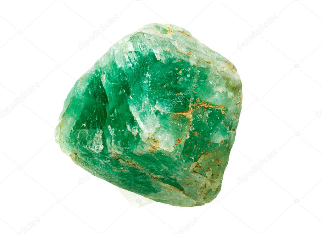Green fluorite cubic crystal mineral sample