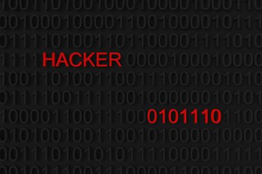 Hacker arka plan. 3D render.